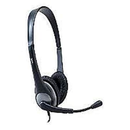 Cyber Acoustics AC-204 Semi-Open Headset With Mic- Black C375-3564